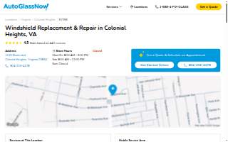 Auto Glass Now of Highland Springs website
