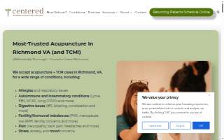 Centered: Richmond Acupuncture & Wellness website