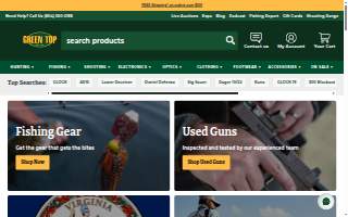 Green Top Sporting Goods of Highland Springs website