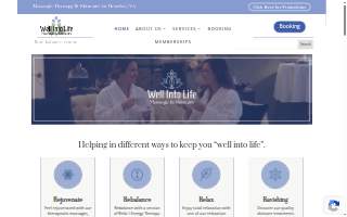 Well Into Life Massage & Skincare website