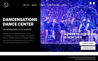 Dancensations Dance Center website