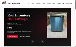 DMV Appliances Outlet website
