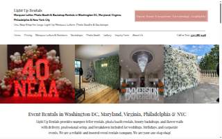 Light Up Rentals- Marquee Letters, Backdrops & Photo Booths of Hybla Valley website