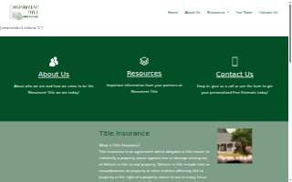 Monument Title Company, Inc. website