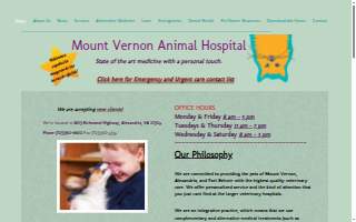 Mt Vernon Animal Hospital of Hybla Valley website