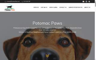 Potomac Paws, LLC of Hybla Valley website
