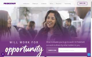 PrideStaff website