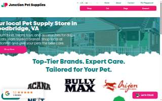 Junction Pet Supplies of Lake Ridge website