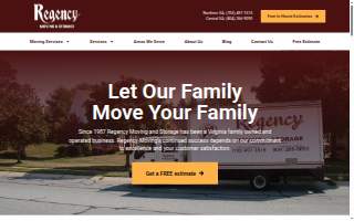 Regency Moving and Storage website