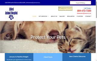 Allied Animal Hospital & Pet website