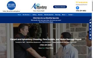 Absolute Carpet Care of Leesburg website