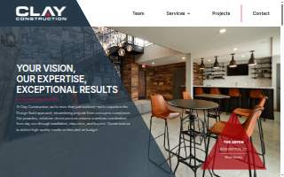Clay Construction LLC website