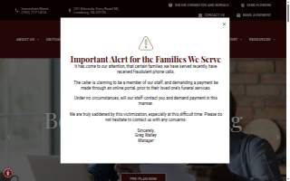 Colonial Funeral Home of Leesburg website