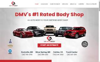 LG Auto Body Fairfax website