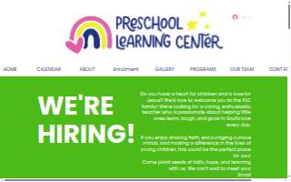Preschool Learning Center website