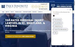 Price Benowitz Accident Injury Lawyers, LLP website