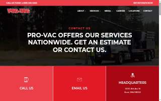 ProVac Heating and Cooling website