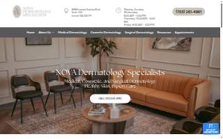 NOVA Dermatology Specialists of Linton Hall website
