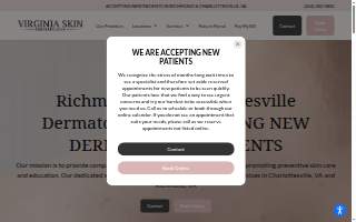 Virginia Skin Dermatology of Linton Hall website