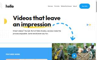 Hello Studios website