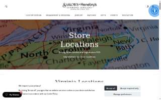 Henebry's Diamond Jewelers website