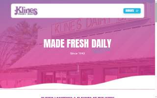 Kline's Dairy Bar website