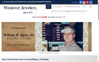 Westover Jewelers website
