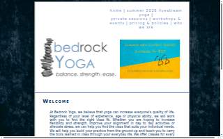bedrock YOGA website
