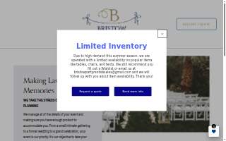 Bristow Party Rentals website