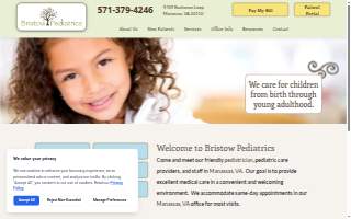 Bristow Pediatrics website