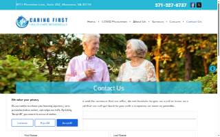 Home Care in VA | Caring First Healthcare Services website