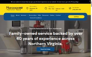 Manassas Appliance Repair website