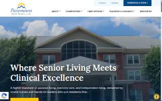 Paramount Senior Living at Manassas website