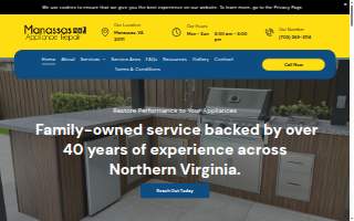 Manassas Appliance Repair of Manassas Park website