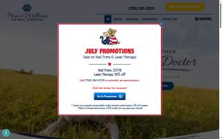 Prince William Animal Hospital website