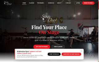 Stage Door Dance Studio of Manassas website