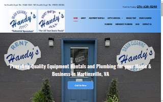 Handy Rentals & Septic website