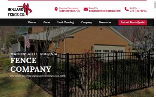 Holland Fence Co. LLC website