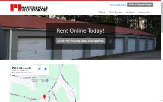 Martinsville Self Storage website