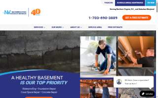 NV Waterproofing & Foundation Repair of Martinsville website