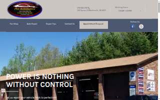 Pro Automotive website