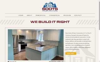 Soots Construction website