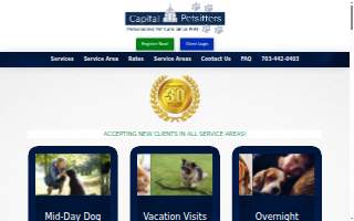 Capital Petsitters website