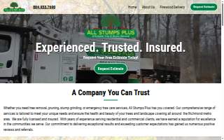 All Stumps Plus LLC of Mechanicsville website