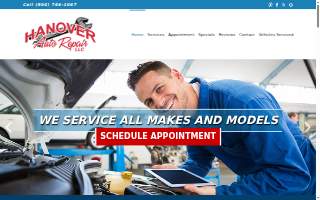 Hanover Auto Repair, LLC website