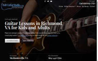 Holt Guitar Studio website