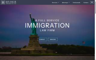 Hyder Immigration Law of Mechanicsville website
