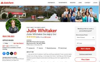 Julie Whitaker - State Farm Insurance Agent website