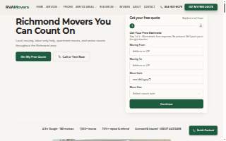 RVA Movers Richmond Virginia movers of Mechanicsville website
