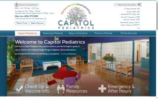 Capitol Pediatrics website